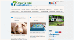 Desktop Screenshot of organicandnaturalchoices.com